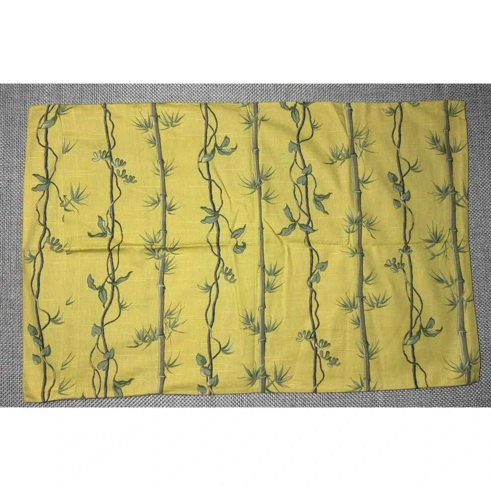 JIM THOMPSON Duvet Cover Sham Set QUEEN Yellow Bamboo Rare Cotton Cabana